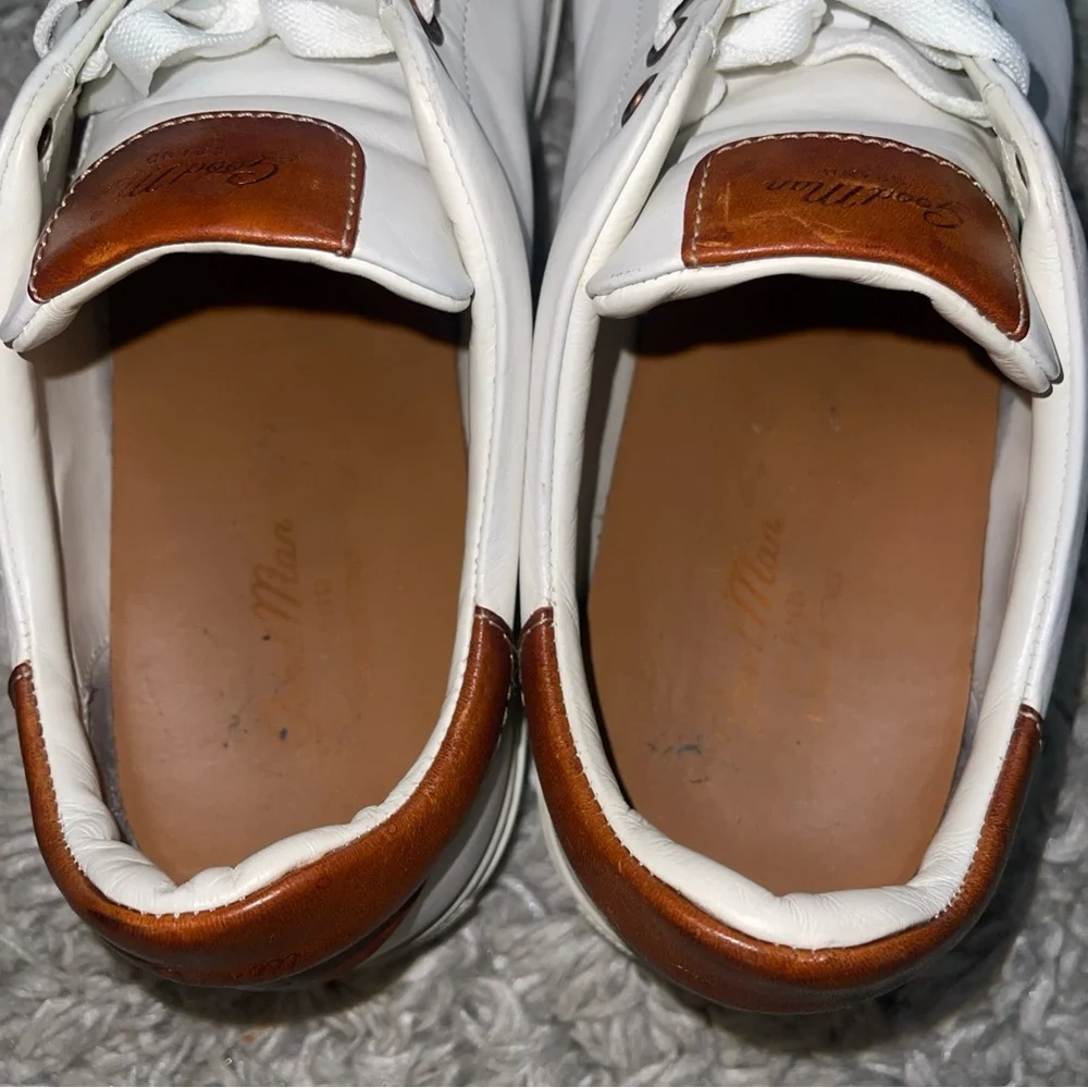 Goodmen Brand Legend London White Dark Vachetta Sneaker Italian Leather SZ 11.5 - Picture 3 of 11